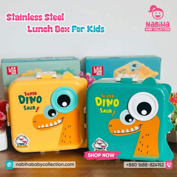 Dino Stainless Steel Lunch Box